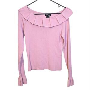 Grace Knitwear Size Medium M Light Pink Ribbed Long Sleeve Stretchy NWT NEW